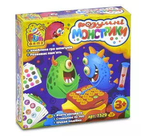 гр Настільна гра "Розумні монстрики" 7329 (12) "4FUN Game Club", у коробці гр Настільна гра "Розумні монстрики" 7329 (12) "4FUN Game Club", у коробці