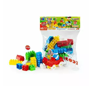 гр Набір дитячий "Конструктор BAMSIC № 0" 115/7 (25) "BAMSIC", 45 деталей, машинка, дорожные знаки, в пакете гр Набір дитячий "Конструктор BAMSIC № 0" 115/7 (25) "BAMSIC", 45 деталей, машинка, дорожные знаки, в пакете