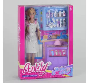 Кукла "Anlily" 99232 (48/2) "Врач", младенец, мебель, аксессуары, в коробке