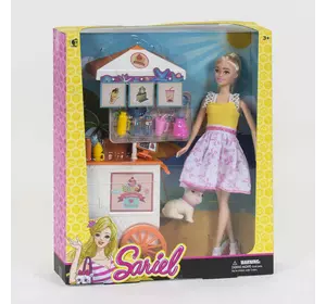 Кукла 7732 С-1 (48/2) “Магазин”, питомец, аксессуары, в коробке