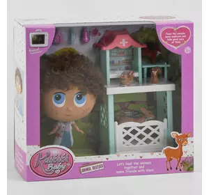 Кукла BLD 325 (24/2) 4 фигурки животных, мебель, аксессуары, в коробке