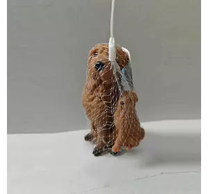 Песики 907-4 (288/2) гумові, висота 18.5см та 9см, пискавки, сидяче положення, у сітці Песики 907-4 (288/2) гумові, висота 18.5см та 9см, пискавки, сидяче положення, у сітці